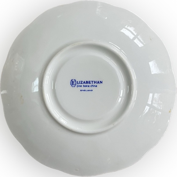🎈2/$30 - ELIZABETHAN Fine Bone China TEACUP & SAUCER. Made in ENGLAND. - Picture 5 of 7